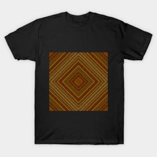 Seamless middle eastern rhombus pattern in golden brown T-Shirt